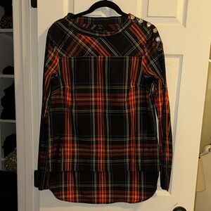 J. Crew Black Plaid Shirt